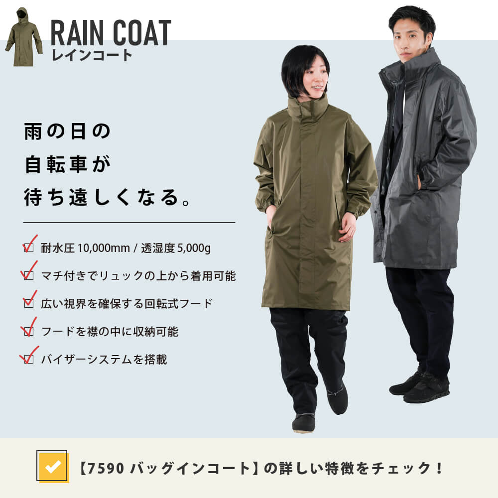 7590 レインシェイカー バッグインコート