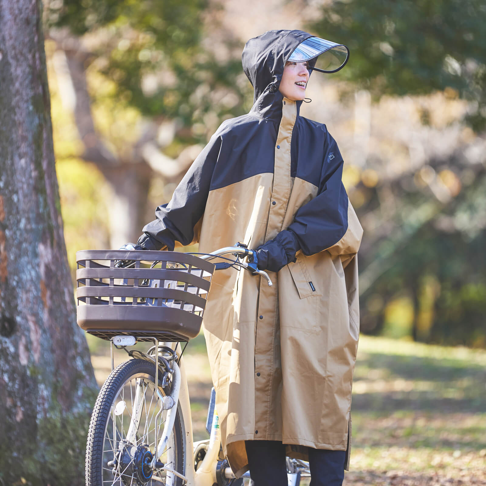 79％以上節約 レインコート ママ カッパ 雨具 ポンチョ 全身カバー 自転車 男女兼用 雨 