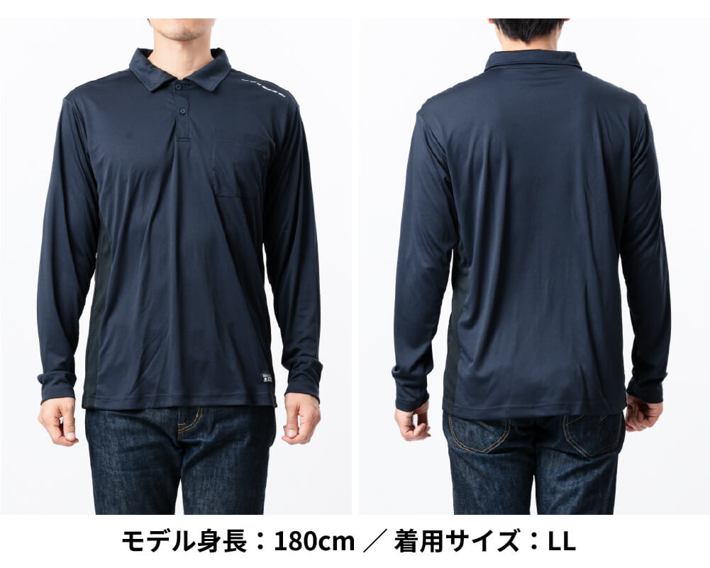 モデル身長:180cm/着用サイズ:LL
