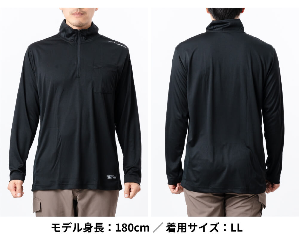 モデル身長:180cm/着用サイズ:LL