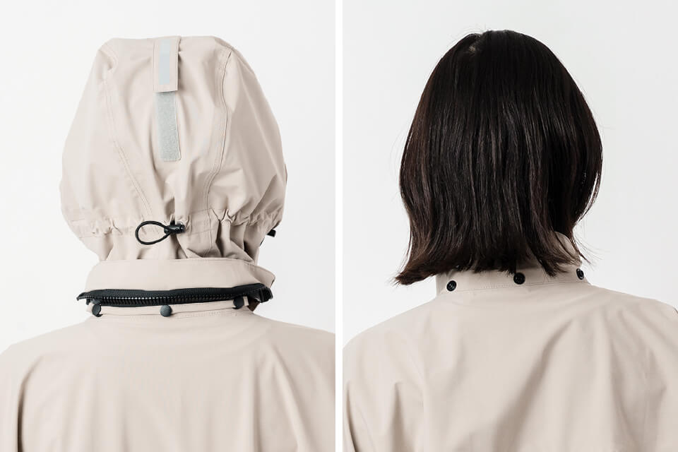 ヘルメット着用が努力義務化に！人間工学に基づいて設計された「ヘルメット対応フード」